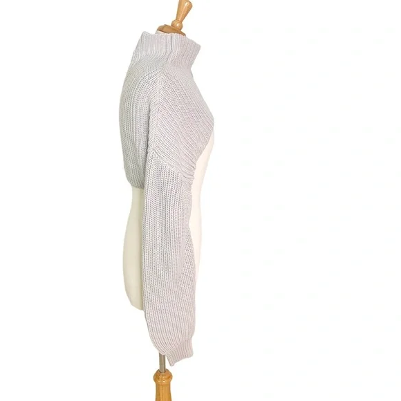 RtA Shrug Turtleneck Sweater Jady Gray L - Picture 7 of 13